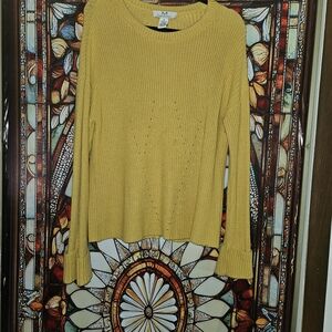 Magaschoni Supply Co. Women's Golden Yellow Crewneck Sweater